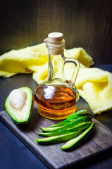 avocado oil on the table