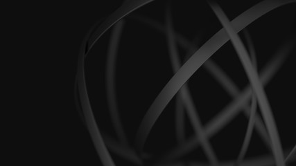 Abstract minimalist background with black matt rings - Powered by Adobe