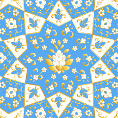 Fototapeta premium Beautiful greeting card. Vector illustration. Arabic ornaments