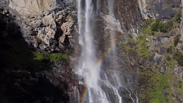Flight near Fallbachfall (Fallbach waterfall) in Carinthia, Austria.