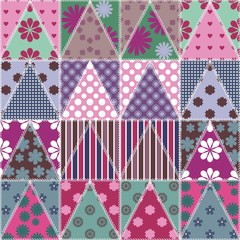patchwork background with different patterns