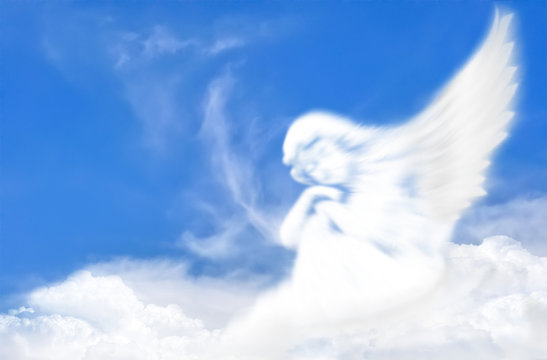 pictures of angels in clouds