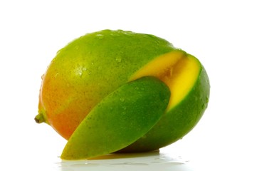fresh mango fruit isolated on white background