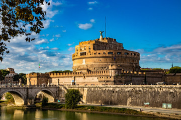 The Mausoleum of Roman Emperor Hadrian, usually known as Castel Sant'Angelo, with the eponymous...