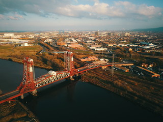 The iconic newport bridge in middlesbrough teesside