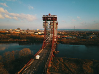 The iconic newport bridge in middlesbrough teesside