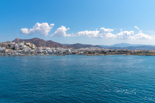 Nasso bay and harbor - Cyclades island - Aegean sea - Naxos - Greece
