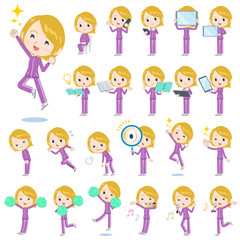 school fair skin girl purple jersey_Action