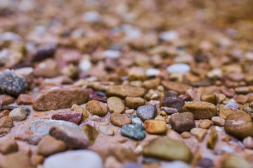 River pebbles in closeup
