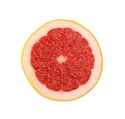 Sliced Red Grapefruit with Orange Peel Closeup