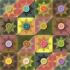 patchwork background with different patterns