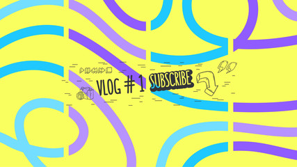 Abstract Cover For Vlog Video Blog Social Media Channel Vector Graphic