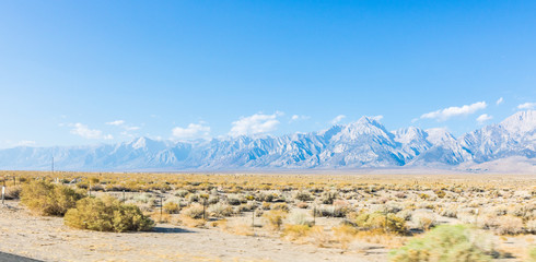 Typical desertic area in Nevada, USA