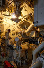 inside the submarine.