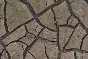 cracked dry soil