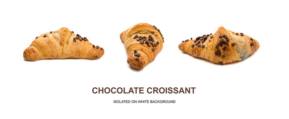 Sweet braided puff pastry isolated or pate feuilletee