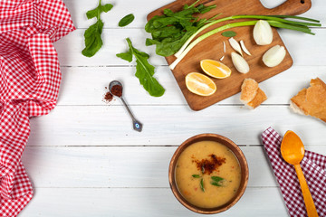 lentil soup menu