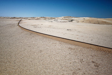 An old pipe lines in the Namib Dessert in Namibia
