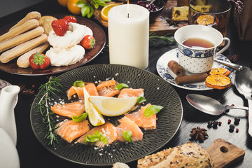 sharing christmas food table diet organic hands celebration homemade drinks tea candle dinning eating friends