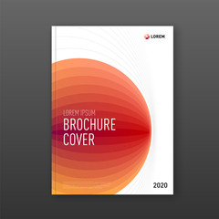 Annual report cover design template for business