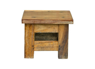 wooden chair isolated on white with clipping path