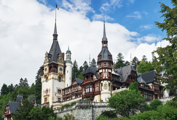Obraz premium Great and beautiful Peles Castle in Sinaia, Romania
