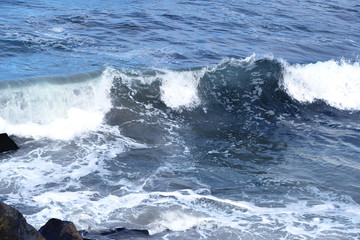 the waves in the sea