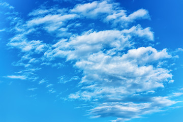Naklejka na ściany i meble Blue sky with white clouds.