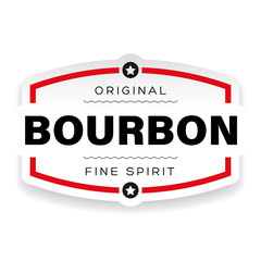 Bourbon vintage label sign