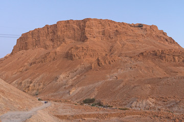 Early Morning Hikers Heading up to Masada