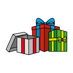 gifts boxes presents icons