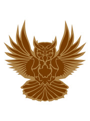 kontur eule tattoo uhu fliegen vogel cool design federn raubvogel nacht schön clipart logo