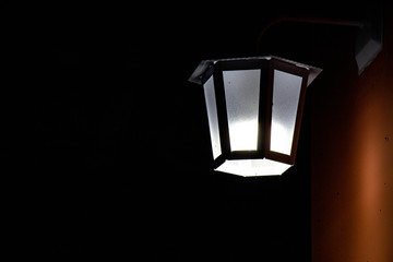 Lantern light with at night