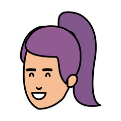beautiful woman head avatar character