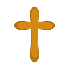 Isolated cross icon. Catholic and christian concept. Vector illustration design