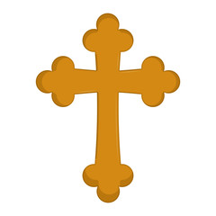 Isolated cross icon. Catholic and christian concept. Vector illustration design