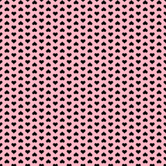 Seamless Pink & Black Hearts Pattern
