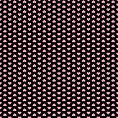 Seamless Pink & Black Hearts Pattern