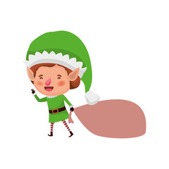 elf with gift bag avatar character