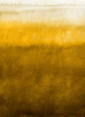 Gold luxury ink and watercolor textures on white paper background. Paint leaks and ombre effects. Hand painted abstract image. © artistmef