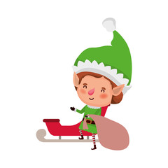 elf with sleigh avatar chatacter