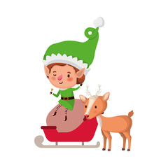 elf with sleigh avatar chatacter