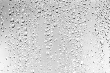 View of glass with water drops, closeup