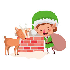 elf with reindeer avatar character