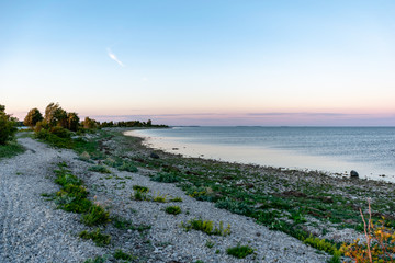panoramic sea beach view in summer