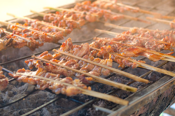 Roast pork ,Thai food style.
