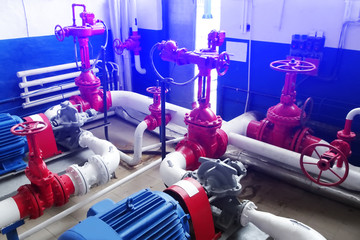 Pump fire extinguishing. Alarm system. Water irrigation. Toning