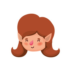 elf woman head avatar character