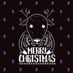 Merry Christmas typography.