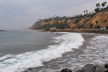 Beach waves long exposure